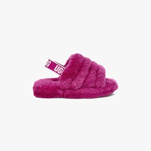 Ugg Fluff Yeah Kids Slippers Pink (9142KHXSW)